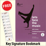 front cover of Lets Face the Music for Trombone/Euphonium Treble Clef Book Only together with free Treble Clef bookmark
