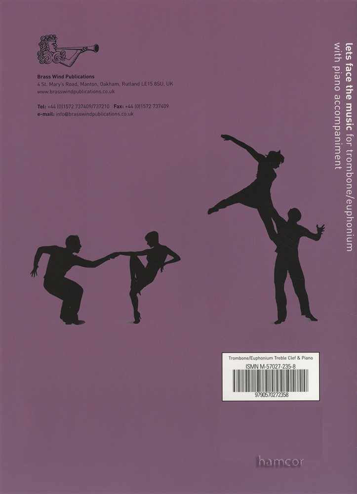 back cover of Lets Face the Music for Trombone/Euphonium Treble Clef Book Only