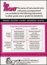 back cover of Up Front Album for Trombone Book 2 Treble Clef