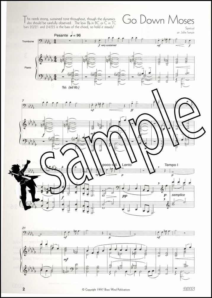 1st sample page from A Little Light Music for Trombone Treble Clef by John Iveson