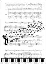 piano accompaniment sample page from A Little Light Music for Trombone Bass Clef by John Iveson