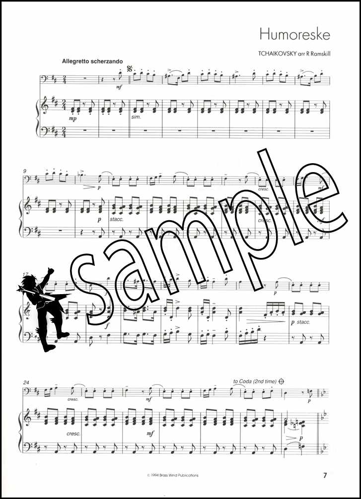 2nd sample page from From Vivaldi to Fats Waller for Trombone Treble Clef