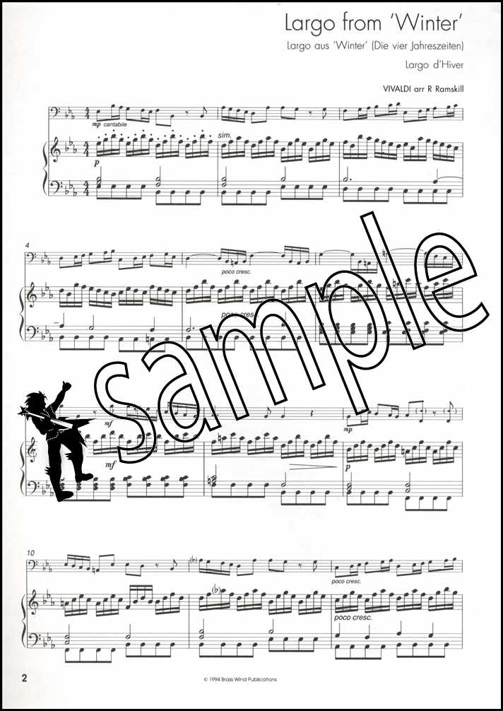 2nd sample page from From Vivaldi to Fats Waller for Trombone Bass Clef