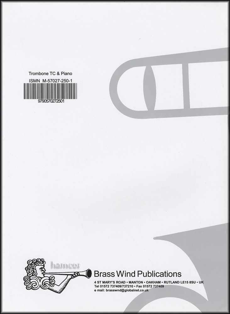 back cover of Badinage for Trombone / Euphonium Treble Clef by Peter Lawrance