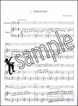 1st sample page from Badinage for Trombone / Euphonium Bass Clef by Peter Lawrance