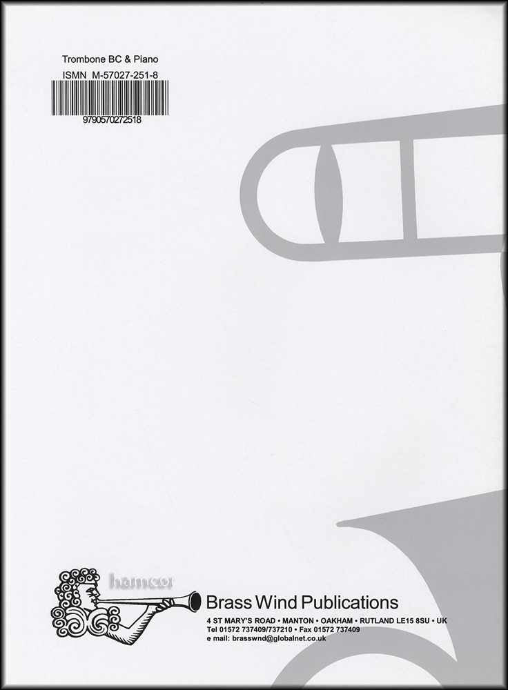 back cover of Badinage for Trombone / Euphonium Bass Clef by Peter Lawrance