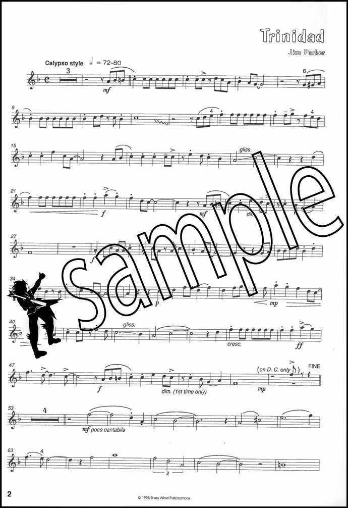 1st sample page from Jazzed Up Too for Trombone Treble Clef by Jim Parker