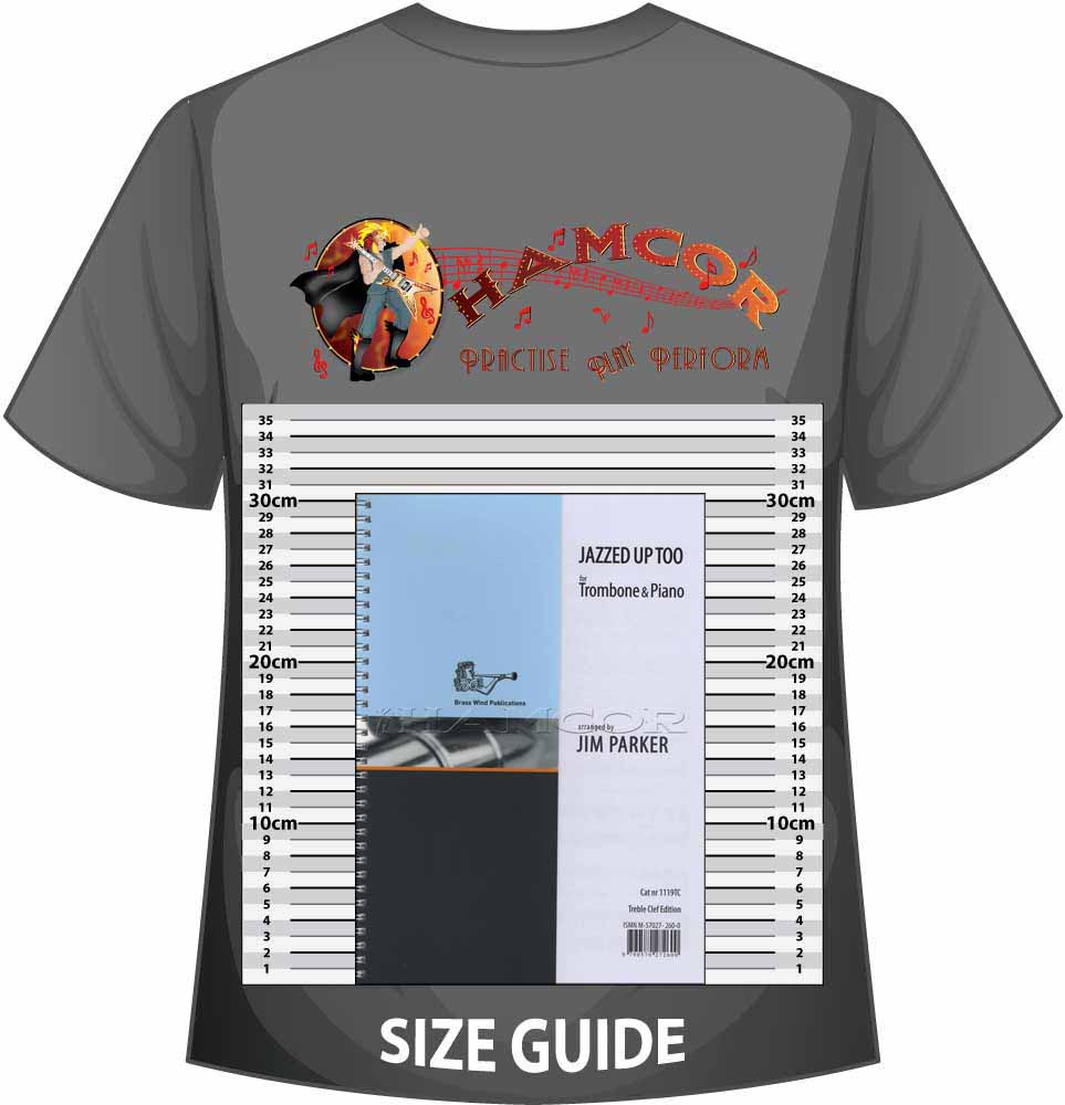 front cover of Jazzed Up Too for Trombone Treble Clef by Jim Parker on a size guide