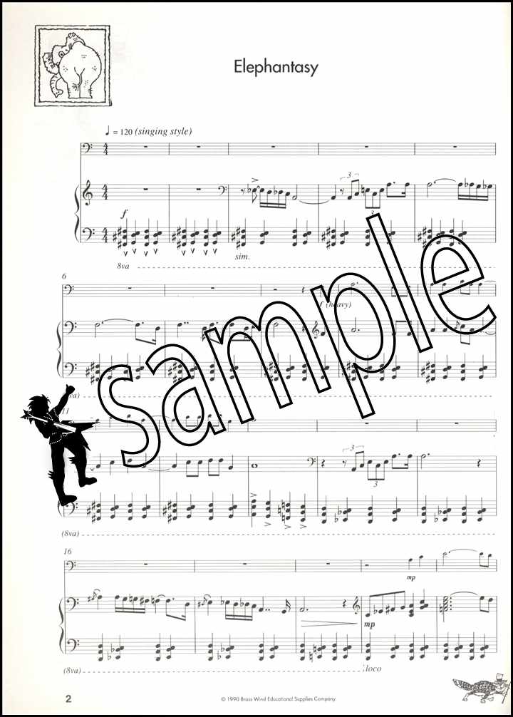 1st sample page from Cool Cat & Friends for Trombone / Euphonium Treble Clef by Gordon Carr
