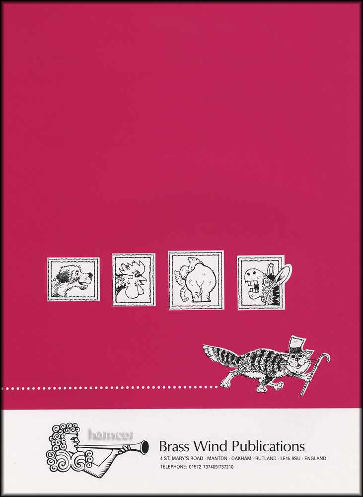 back cover of Cool Cat & Friends for Trombone / Euphonium Treble Clef by Gordon Carr