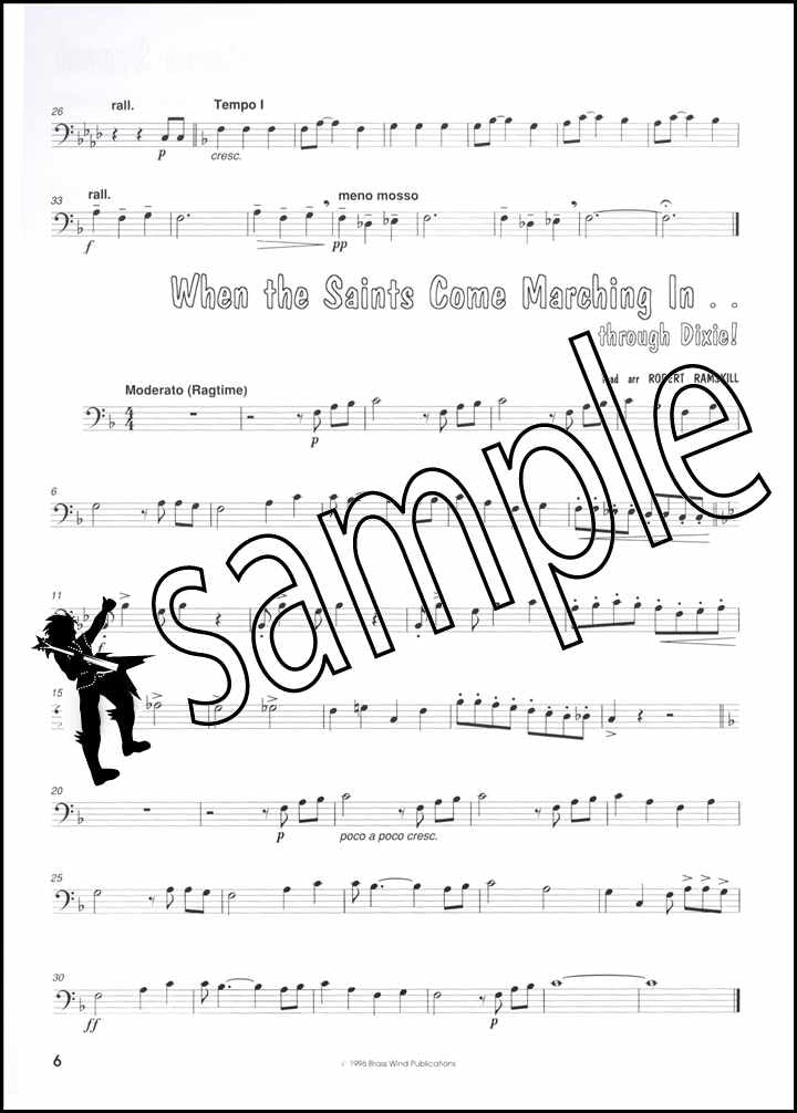 2nd sample page from All Jazzed Up for Trombone Bass Clef Book/CD
