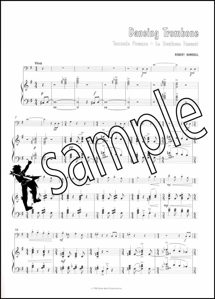 3rd sample page from All Jazzed Up for Trombone Bass Clef Book/CD