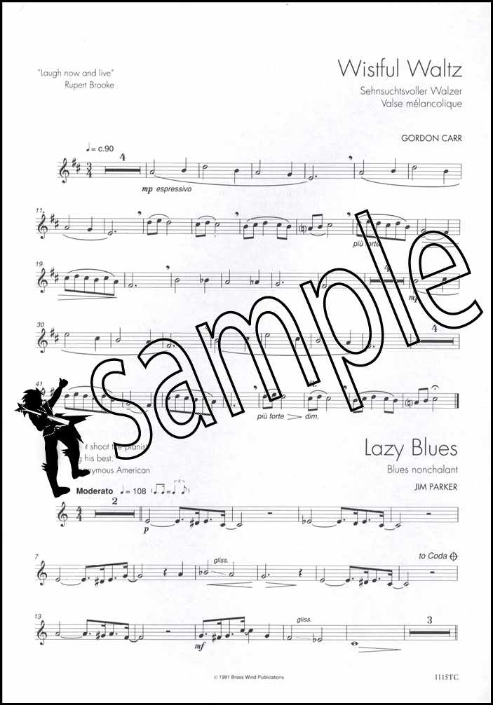 1st sample page from Top Line Album for Trombone Treble Clef
