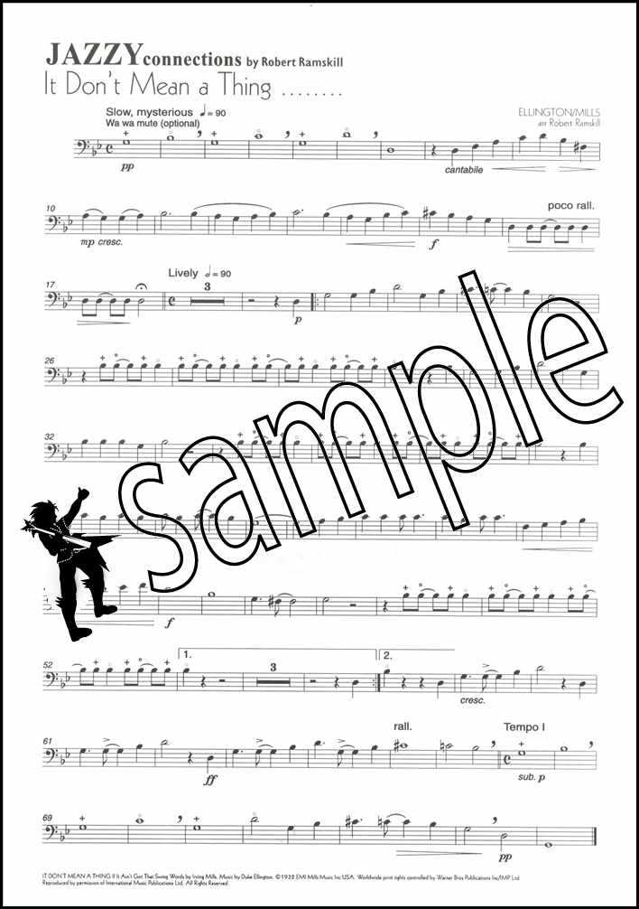 1st sample page from Jazzy Connections for Trombone Bass Clef by Robert Ramskill