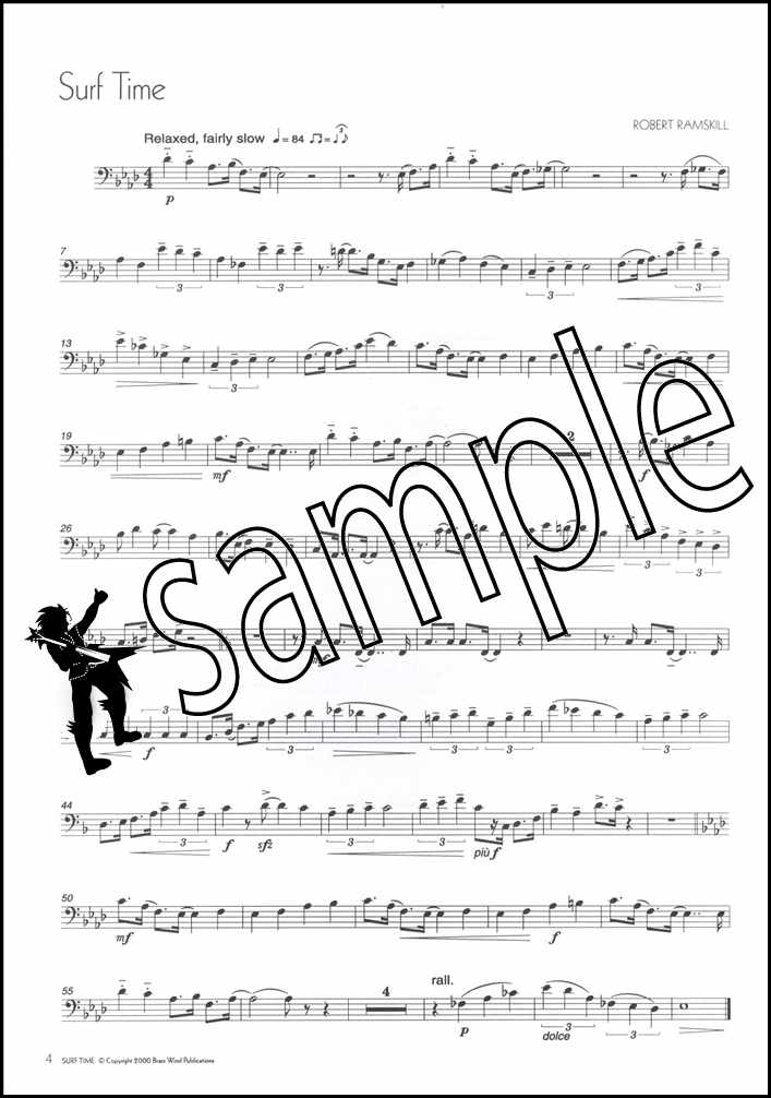 2nd sample page from Jazzy Connections for Trombone Bass Clef by Robert Ramskill