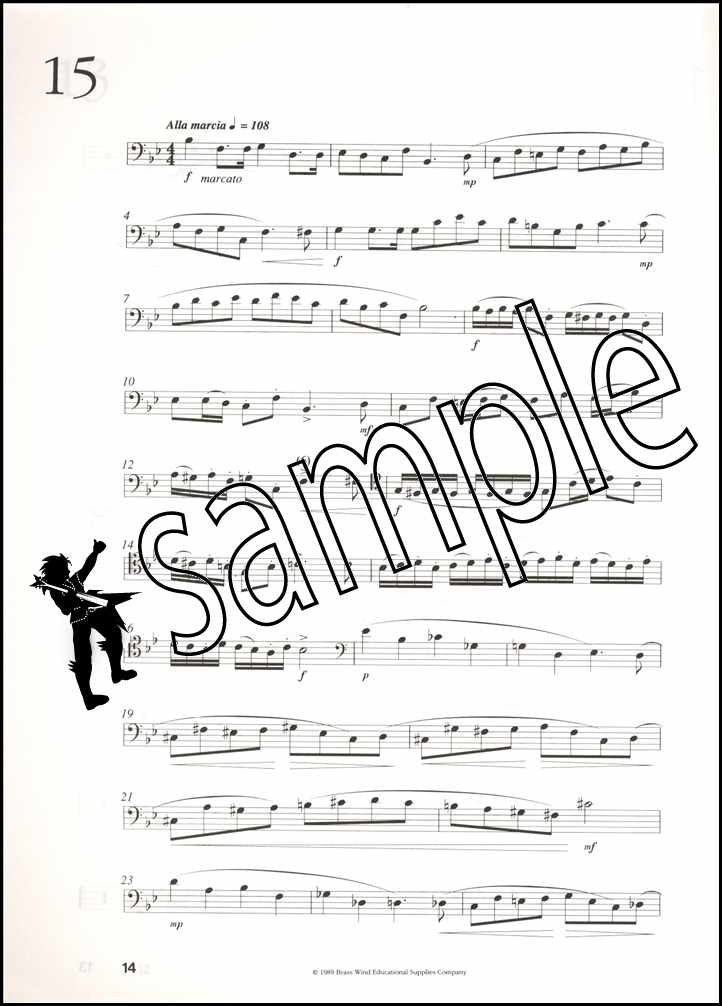 3rd sample page from Bone of Contention for Trombone Bass Clef by Derek Bourgeois