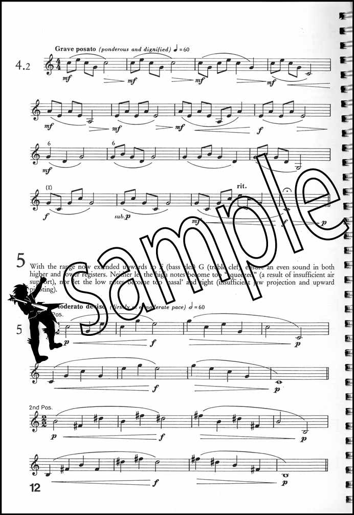 2nd sample page from How Trombonists Do It Treble Clef