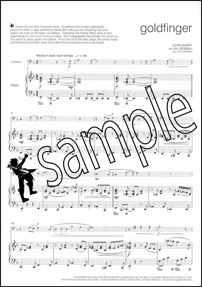 3rd sample page from Across the Pond 1 for Trombone Treble Clef Book Only by Jim McMillen