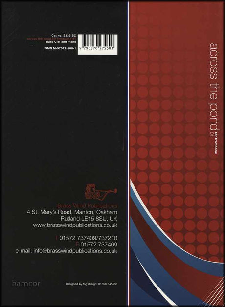 back cover of Across the Pond 1 for Trombone Bass Clef Book Only by Jim McMillen