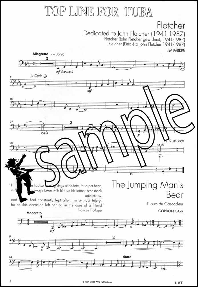 1st sample page from Top Line Album for Eb Bass/Tuba Bass Clef