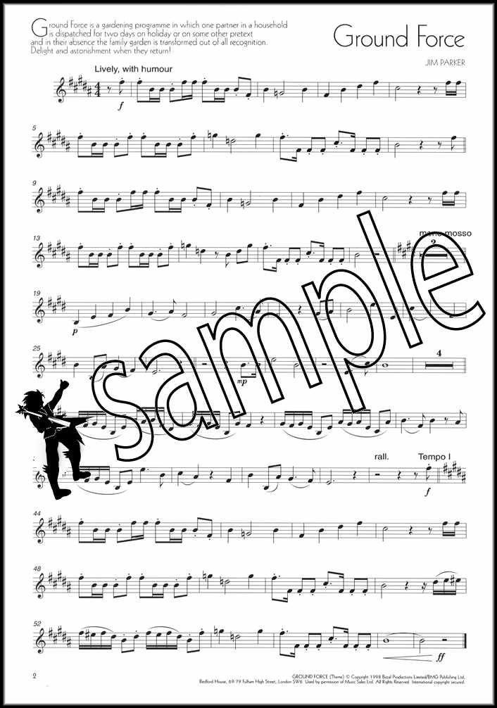 1st sample page from The Music of Jim Parker for Tuba/Eb Bass Treble Clef