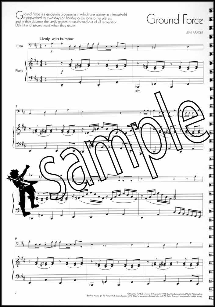3rd sample page from The Music of Jim Parker for Tuba/Eb Bass Treble Clef
