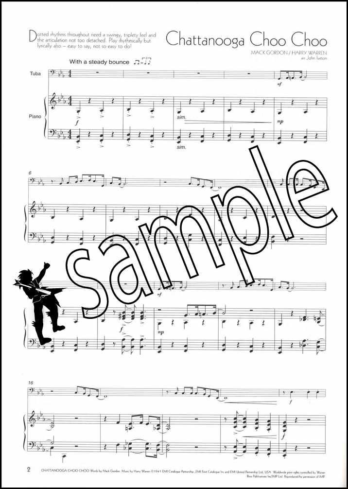 3rd sample page from A Little Light Music for Tuba Treble Clef by John Iveson
