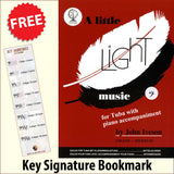 front cover of A Little Light Music for Tuba Bass Clef by John Iveson together with free Bass Glef bookmark