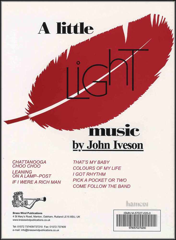back cover of A Little Light Music for Tuba Bass Clef by John Iveson