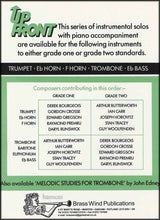back cover of Up Front Album for Eb Bass/Tuba Book 1 Treble Clef