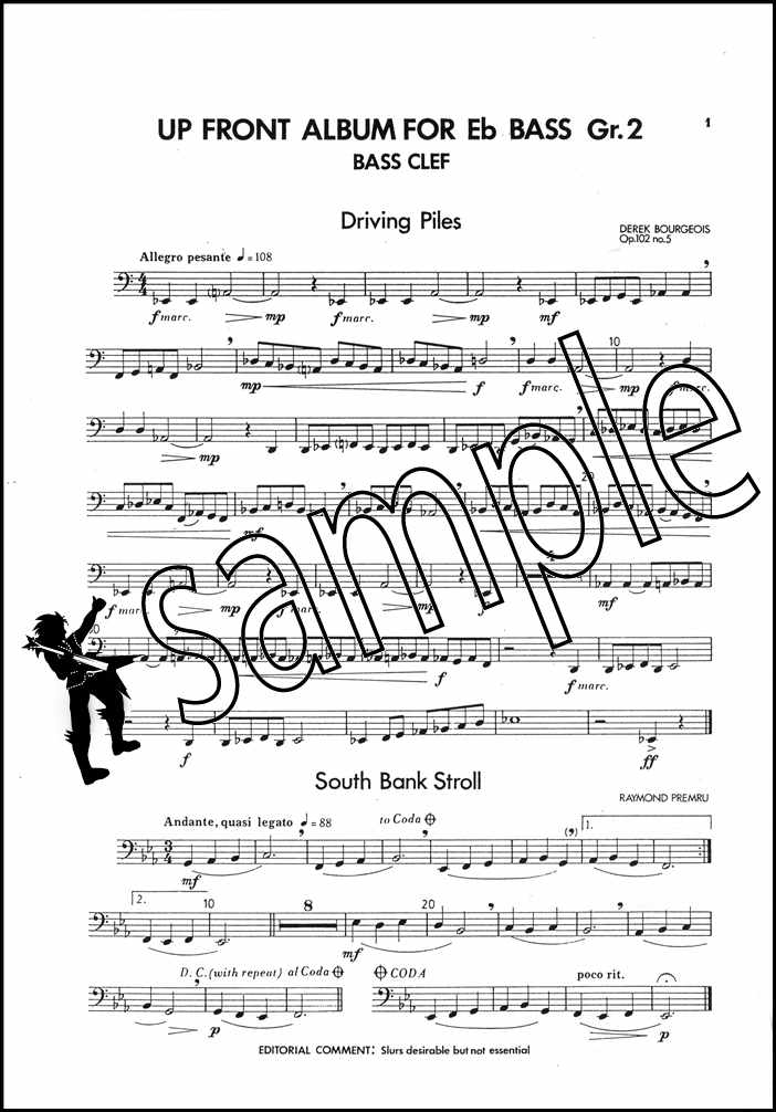 1st sample page from Up Front Album for Eb Bass/Tuba Book 2 Bass Clef