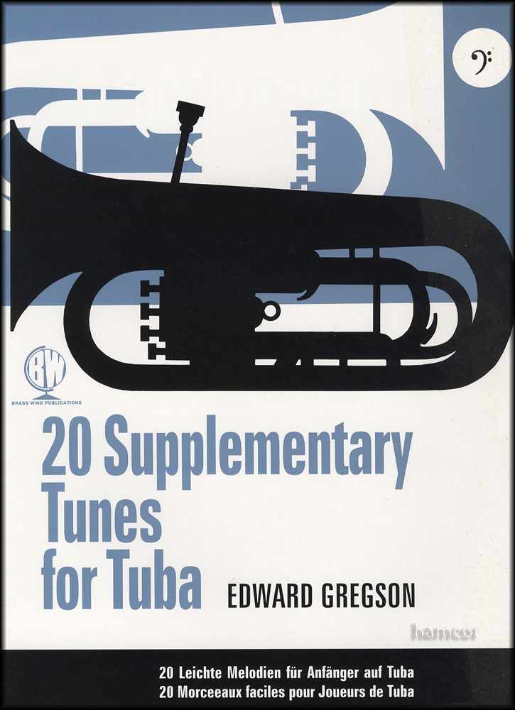 front cover of 20 Supplementary Tunes for Tuba Bass Clef by Edward Gregson