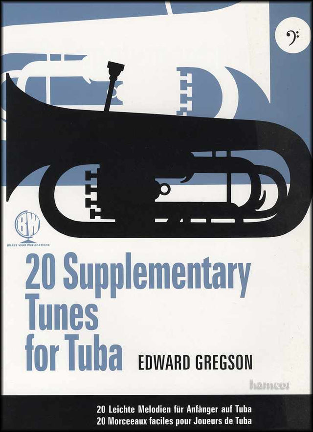 front cover of 20 Supplementary Tunes for Tuba Bass Clef by Edward Gregson