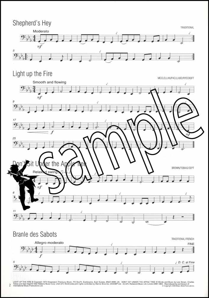 1st sample page from Easy Winners for Tuba Bass Clef Book/CD
