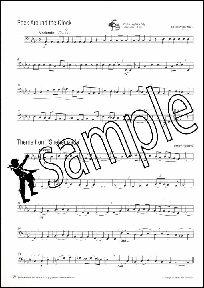 3rd sample page from Easy Winners for Tuba Bass Clef Book/CD