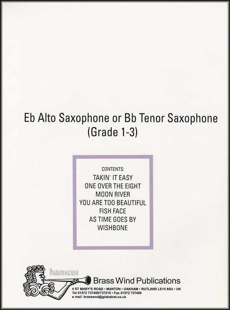back cover of All Jazzed Up for Tenor Saxophone by Oliver Ledbury