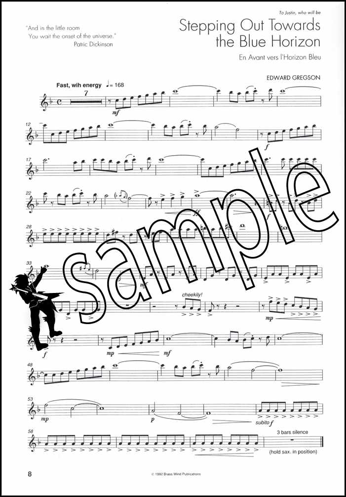 2nd sample page from Up Front Album for Tenor Saxophone