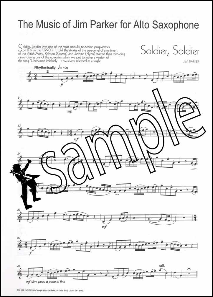 1st sample page from The Music of Jim Parker for Alto Saxophone