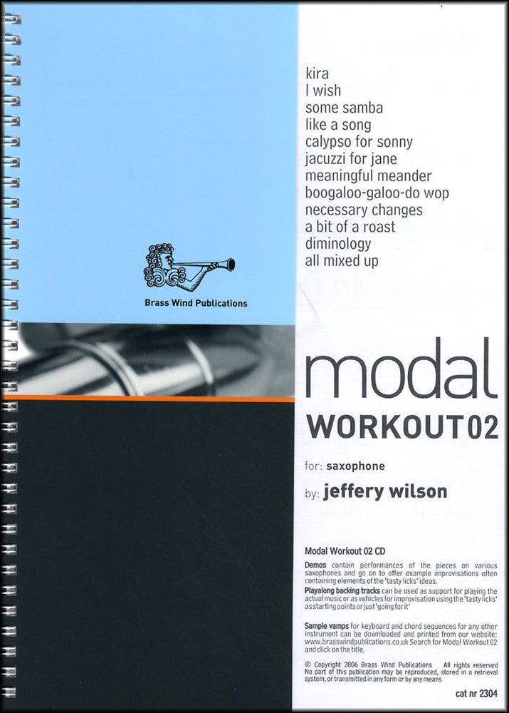 front cover of Modal Workout 02 for Alto Saxophone Book/CD by Jeffery Wilson