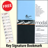 front cover of Modal Workout 02 for Alto Saxophone Book/CD by Jeffery Wilson together with free Treble Clef bookmark