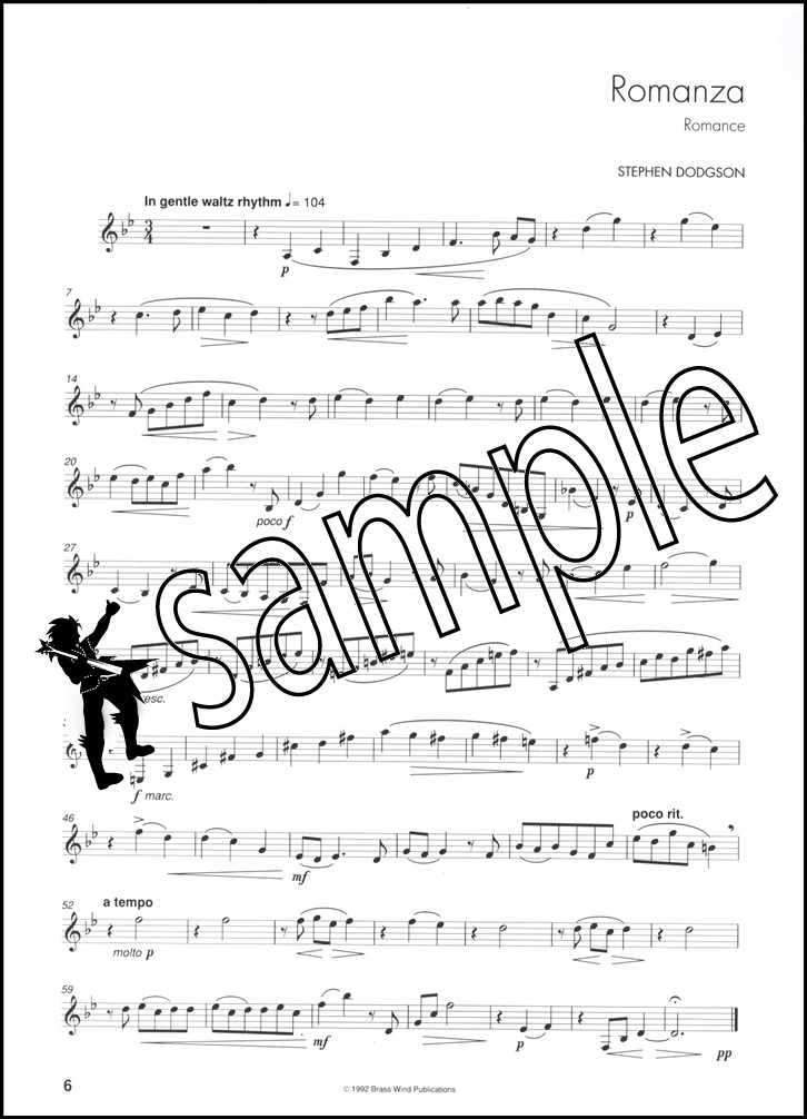 2nd sample page from Up Front Album for Clarinet