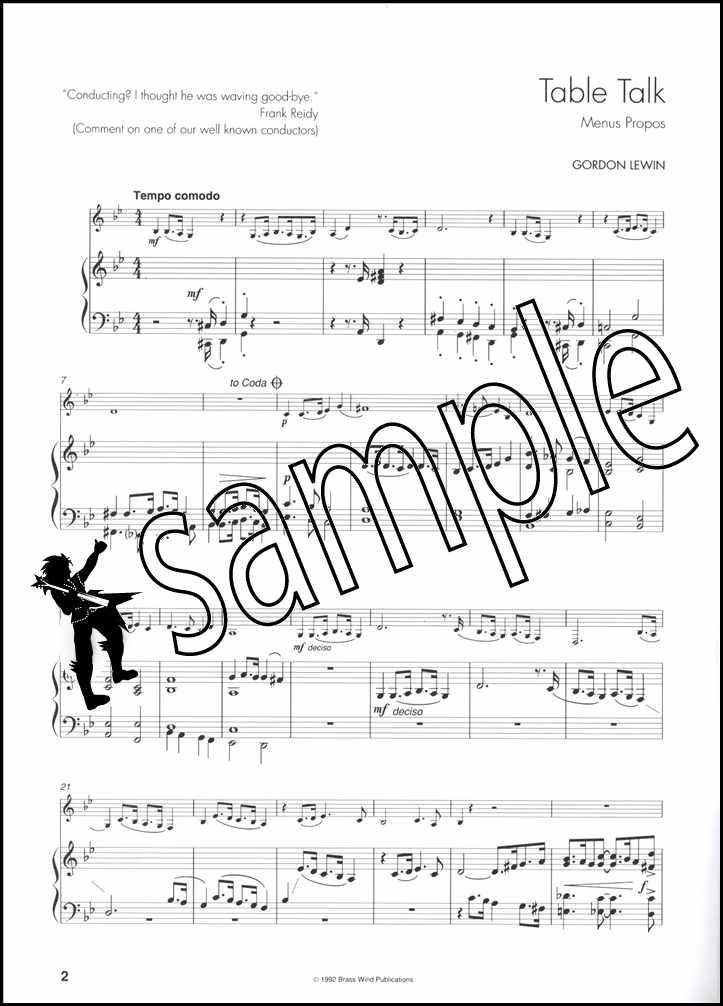 3rd sample page from Up Front Album for Clarinet