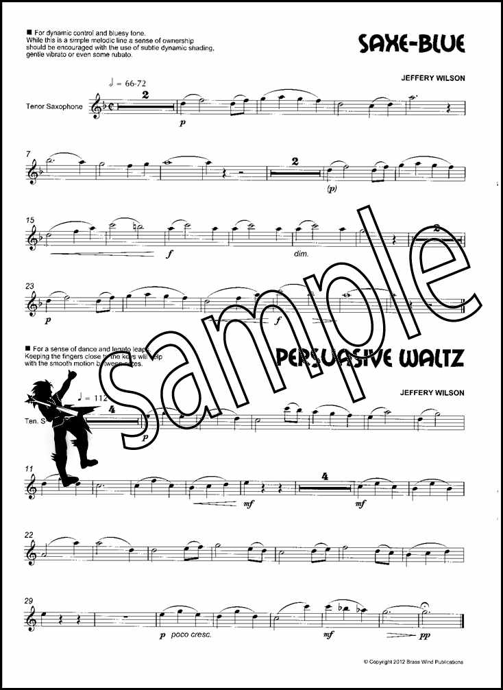 1st sample page from Saxploration for Tenor Saxophone by Jeffery Wilson
