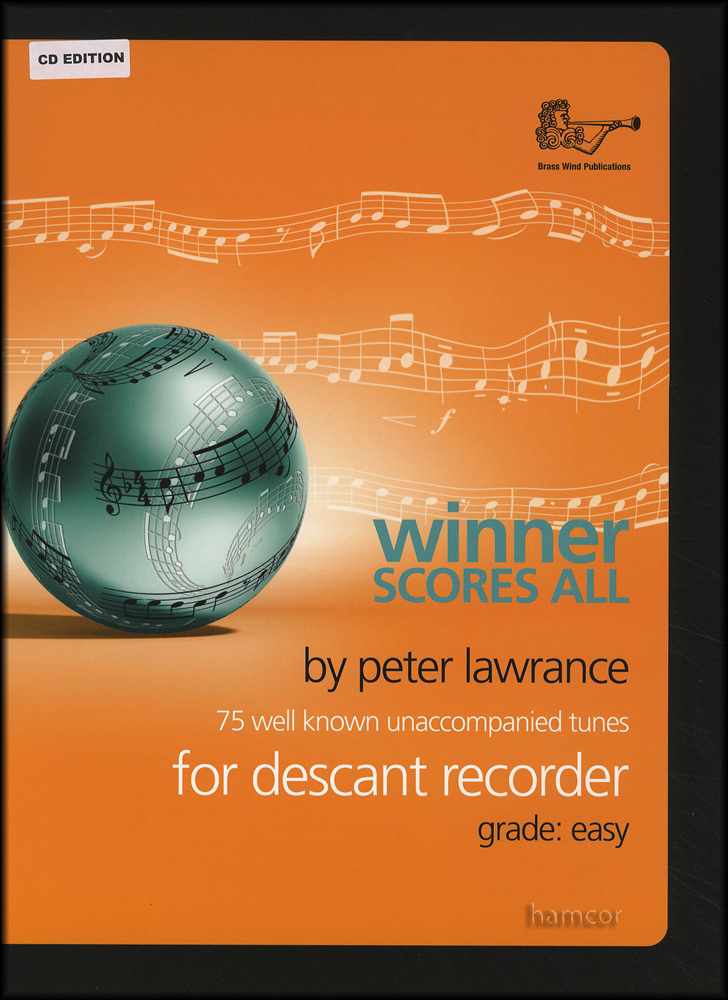 front cover of Winner Scores All for Descant Recorder Book/CD