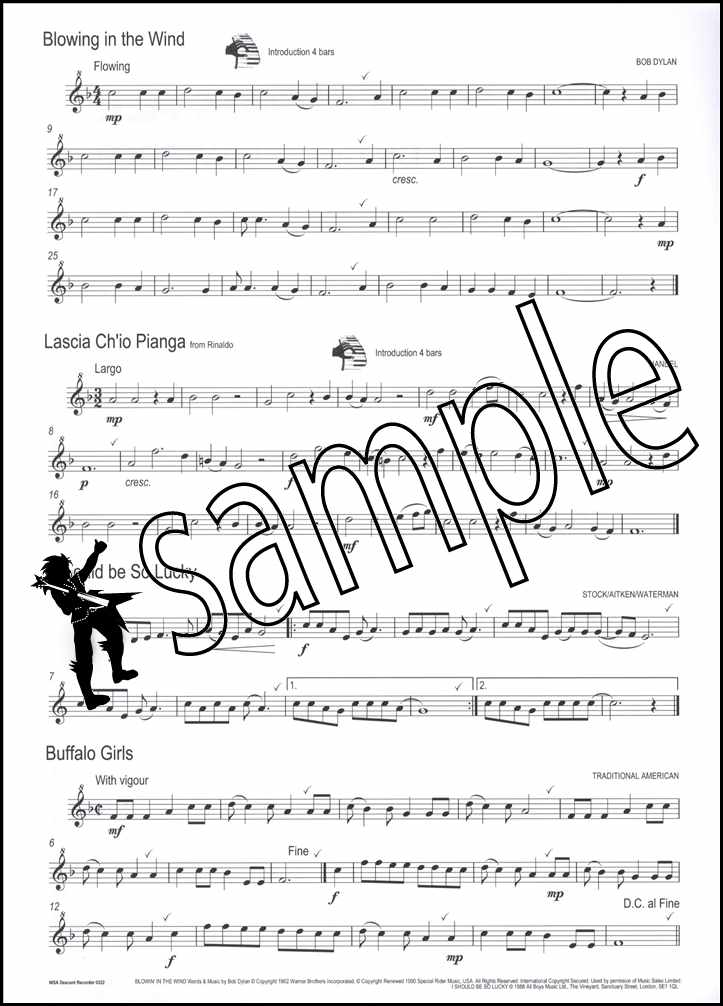 1st sample page from Winner Scores All for Descant Recorder Book/CD