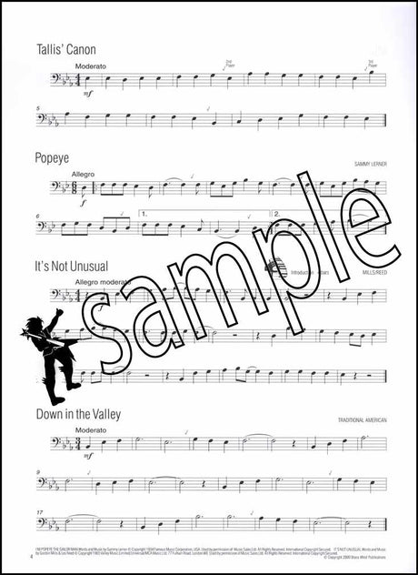 1st sample page from Easy Winners for Trombone Bass Clef Book/CD