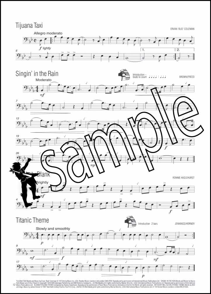 2nd sample page from Easy Winners for Trombone Bass Clef Book/CD