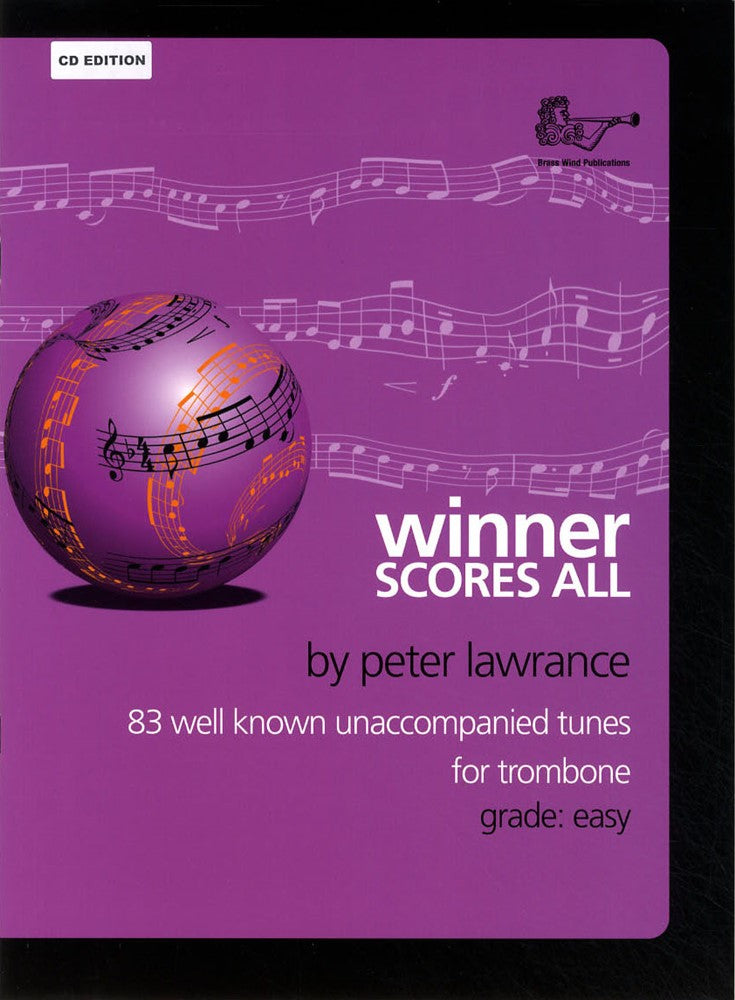 front cover of Winner Scores All Trombone Bass Clef Book/CD