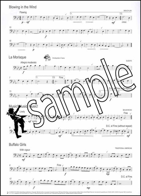 1st sample page from Winner Scores All Trombone Bass Clef Book/CD