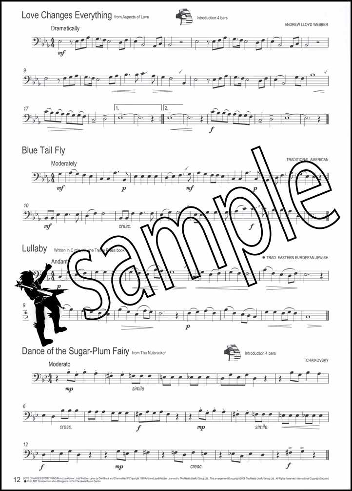 2nd sample page from Winner Scores All Trombone Bass Clef Book/CD